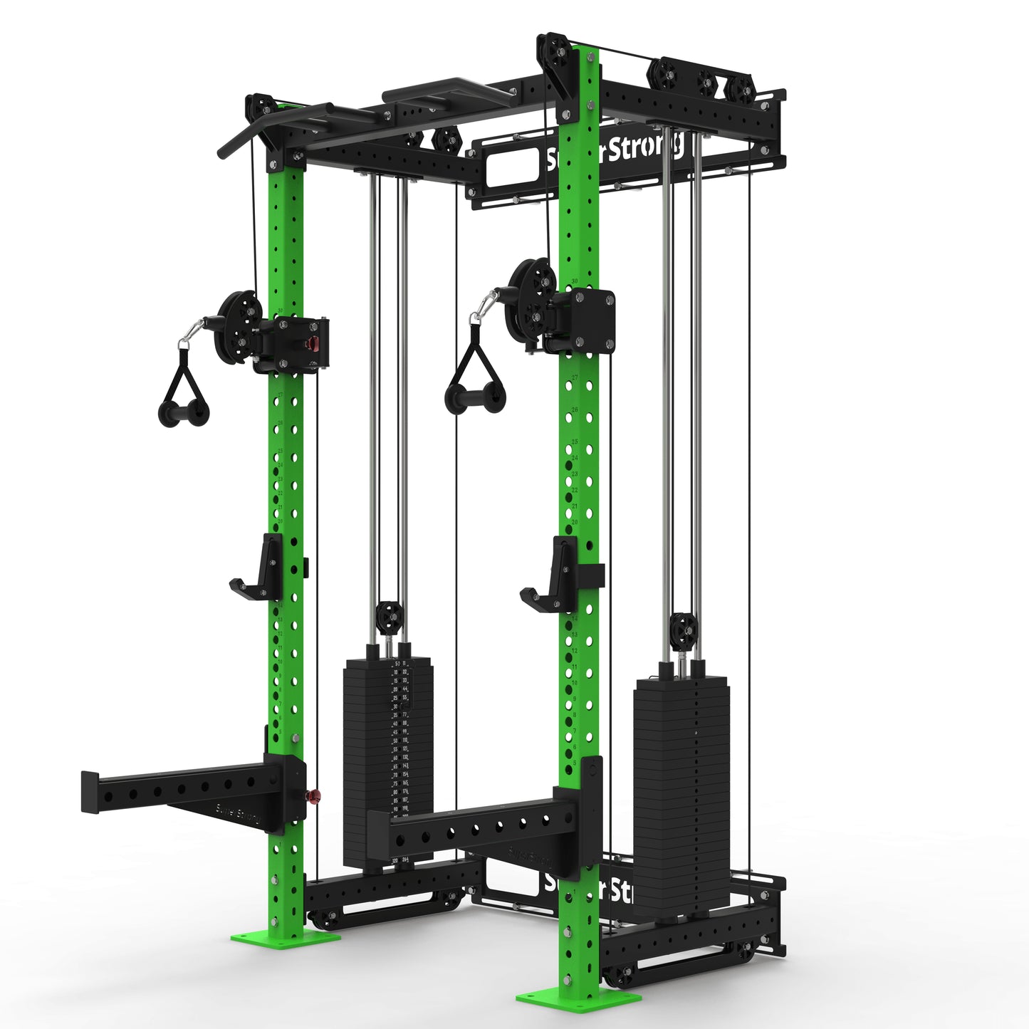 PRO Wall Mounted Rack with Cables - 2 x 120kg Stacks