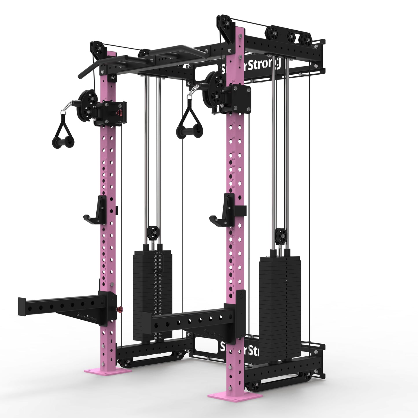 PRO Wall Mounted Rack with Cables - 2 x 120kg Stacks