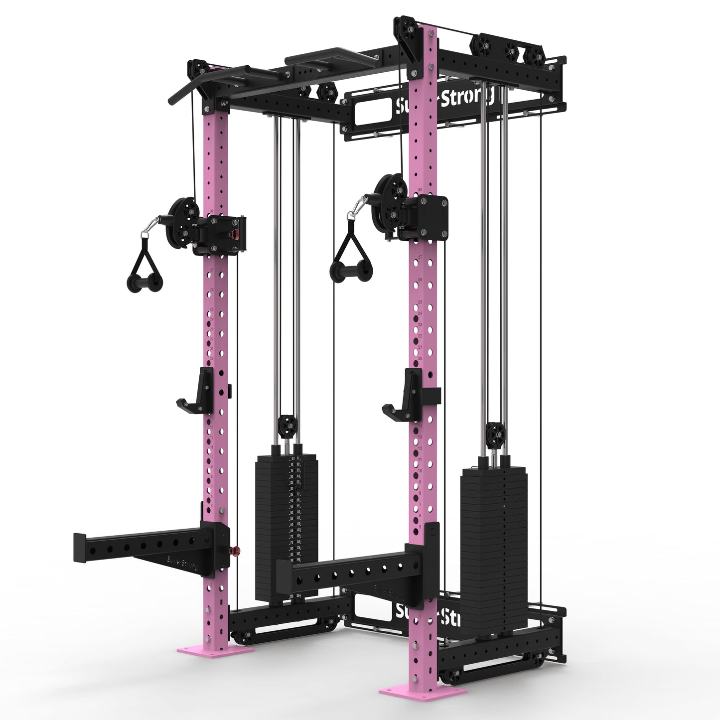 PRO Wall Mounted Rack with Cables - 2 x 120kg Stacks