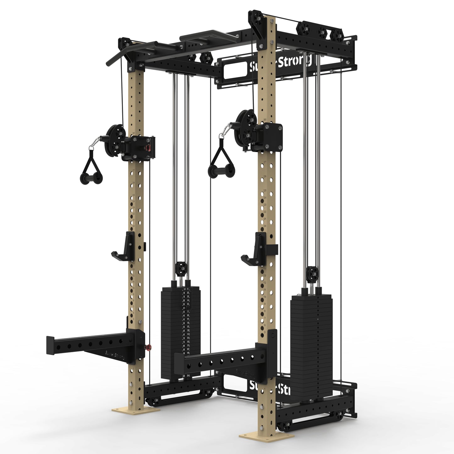PRO Wall Mounted Rack with Cables - 2 x 120kg Stacks
