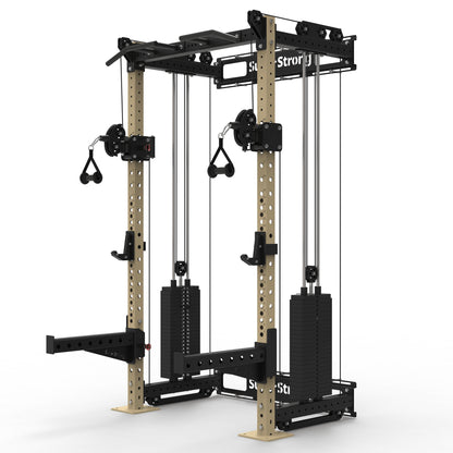 PRO Wall Mounted Rack with Cables - 2 x 120kg Stacks