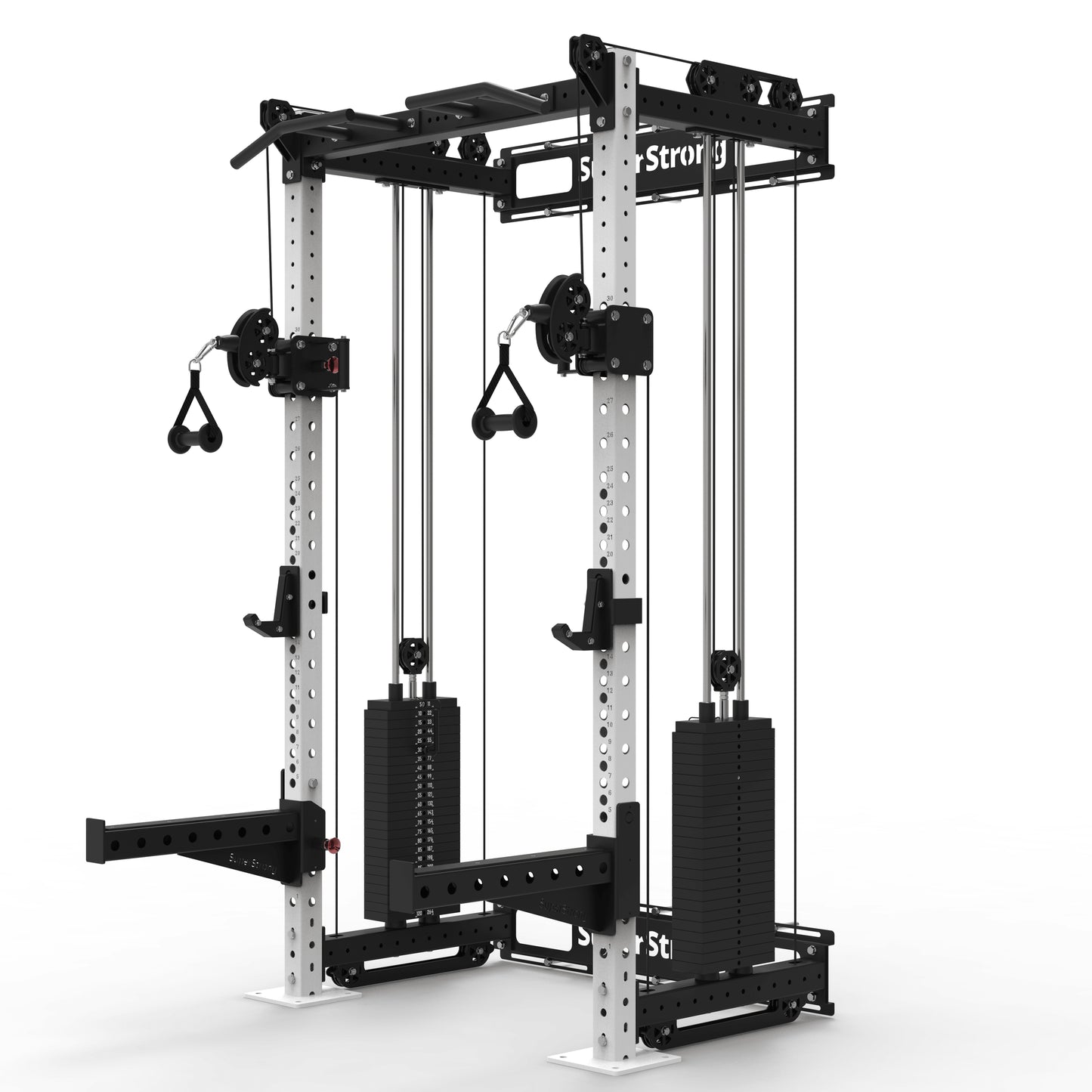 PRO Wall Mounted Rack with Cables - 2 x 120kg Stacks
