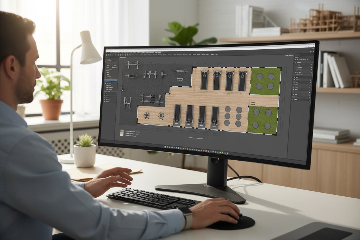 3D gym design visualisation