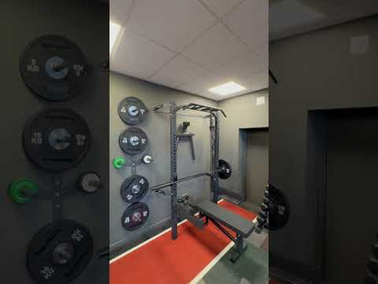 Compact Gym Set with Folding Rack