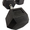 Close up of 15kg hex dumbbells - superstrong