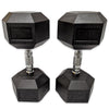 pair of 20kg hex dumbbells - superstrong