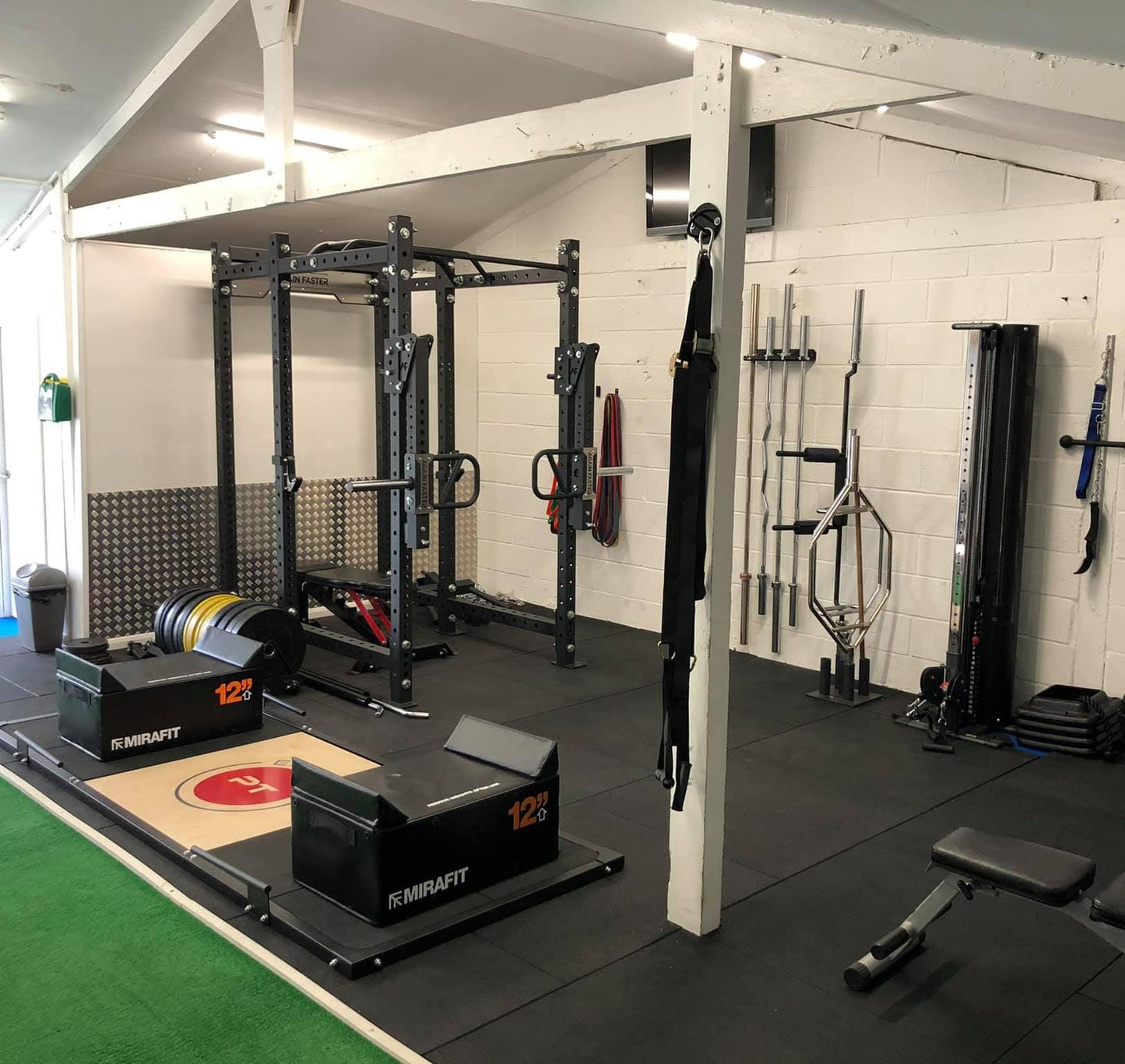 Garage Gym Cheap Gym Flooring Uk 13 X 30mm Flatline PRO Garage Gym