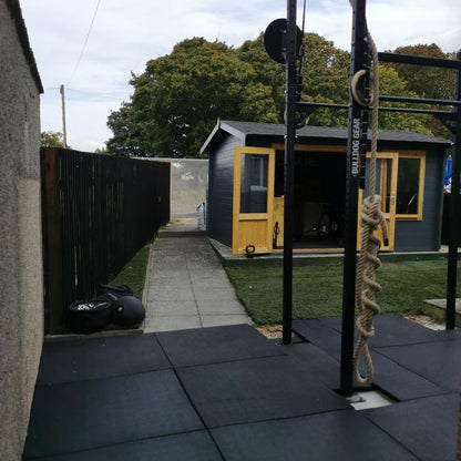 43mm Rubber Gym Flooring 100cm x 100cm Sprung Pro