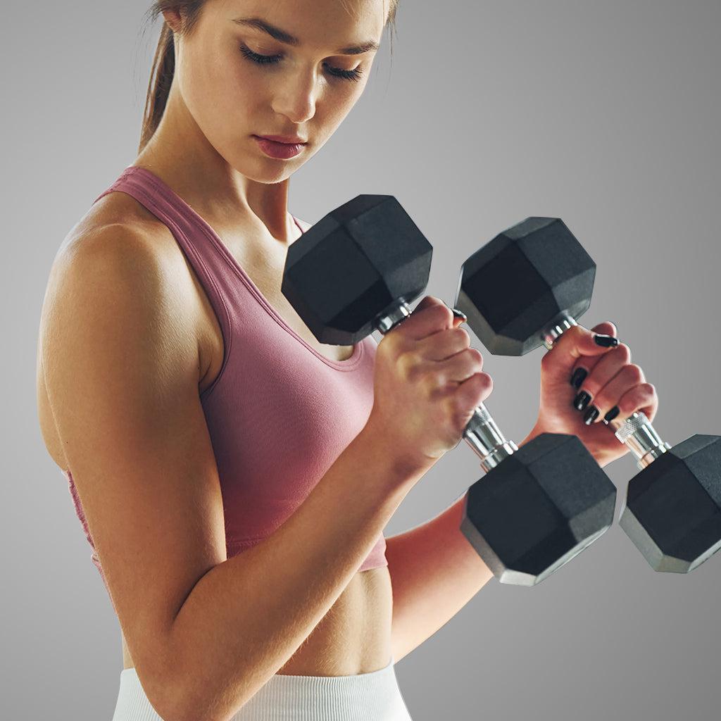 girl with hes dumbbells - Superstrong