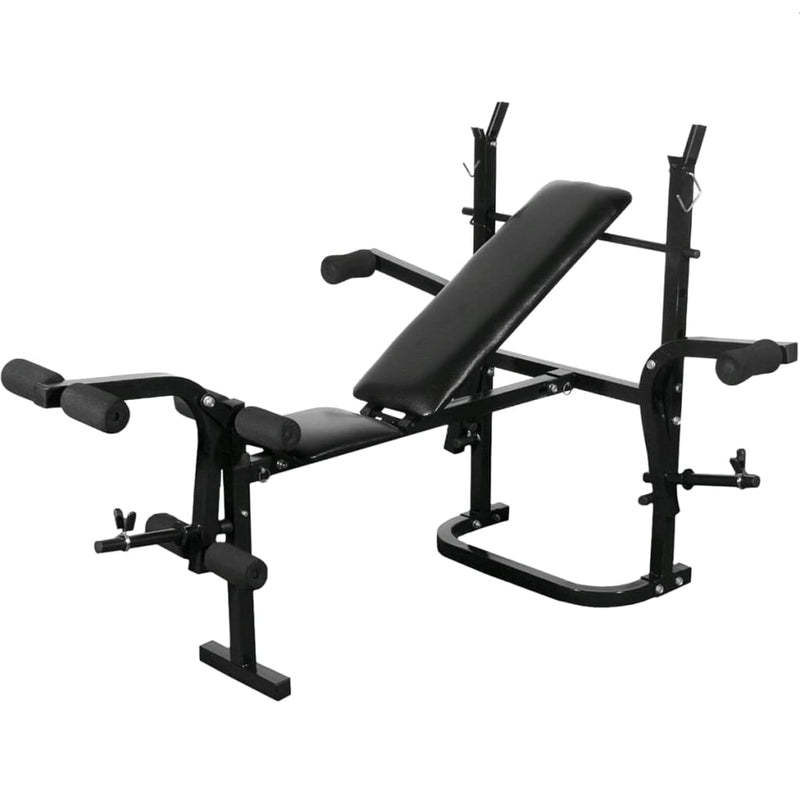 Weight Bench with Weight Rack, Barbell and Dumbbell Set