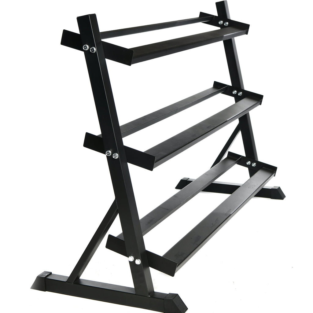 Hex Dumbbell rack side view-SuperStrong Fitness