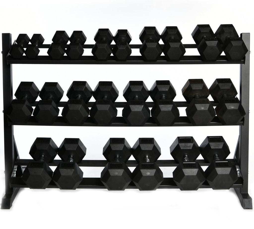 Hex Dumbbell Set 2.5kg-40kg 16 Pairs 2.5kg increments-With Racks (2 Racks}-SuperStrong Fitness