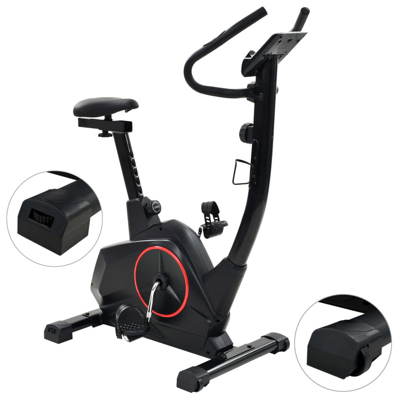 Magnetic Exercise Bike with Pulse Measurement - XL Black-SuperStrong Fitness