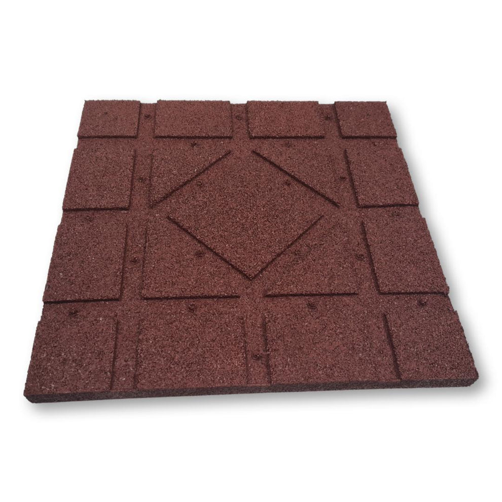 30mm High Impact Mats – 50cm x 50cm | Indoor & Outdoor Use - Black