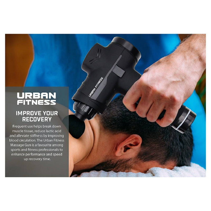 Urban Fitness Massage Gun - Black - 6 Speed Levels-SuperStrong Fitness