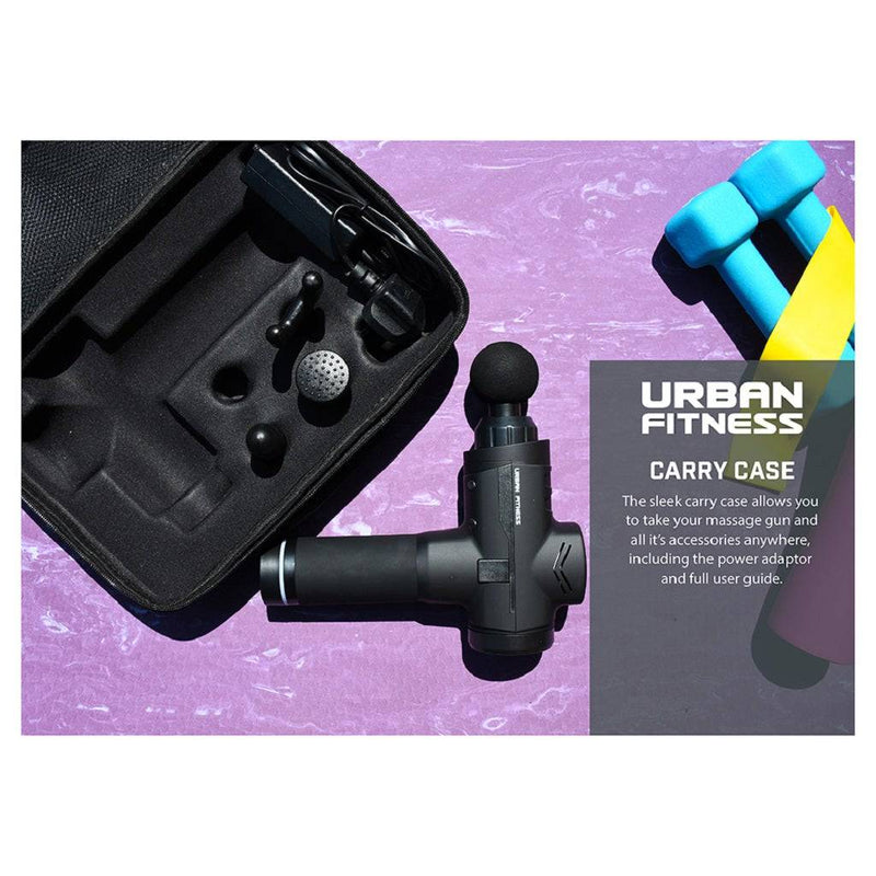 Urban Fitness Massage Gun - Black - 6 Speed Levels-SuperStrong Fitness