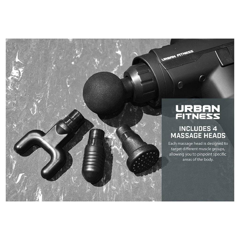 Urban Fitness Massage Gun - Black - 6 Speed Levels-SuperStrong Fitness
