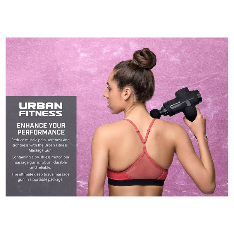 Urban Fitness Massage Gun - Black - 6 Speed Levels-SuperStrong Fitness