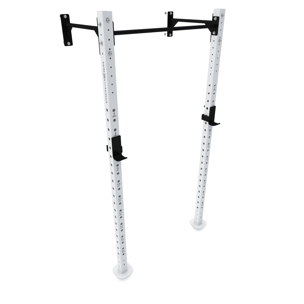 Wall Mounted Squat Rack(Modular)-1 Bay-White-SuperStrong Fitness