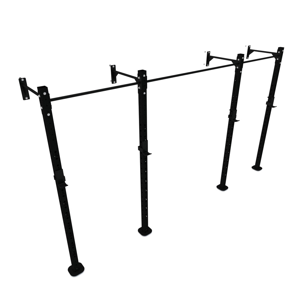 Wall Mounted Squat Rack(Modular)-2 Bay-Black-SuperStrong Fitness