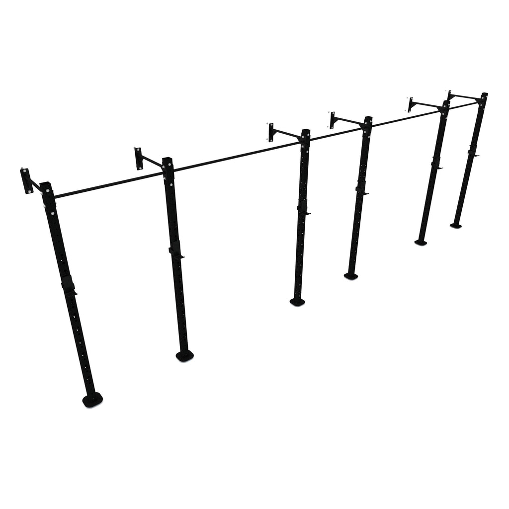 Wall Mounted Squat Rack(Modular)-3 Bay-Black-SuperStrong Fitness