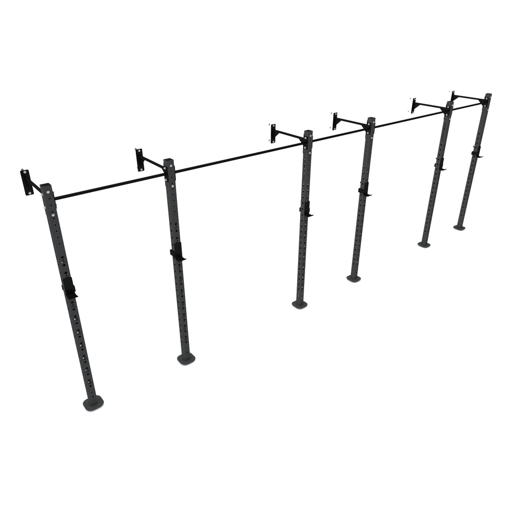 Wall Mounted Squat Rack(Modular)-3 Bay-Grey-SuperStrong Fitness
