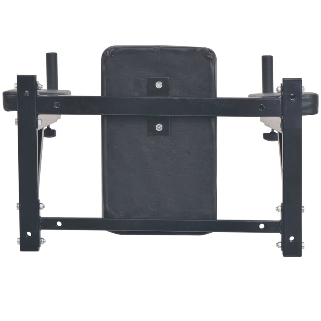 Wall-mounted Fitness Dip Station - Black