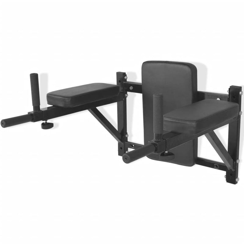 Wall-mounted Fitness Dip Station - Black-SuperStrong Fitness